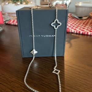 David Yurman Quatrefoil Chain Necklace 36”